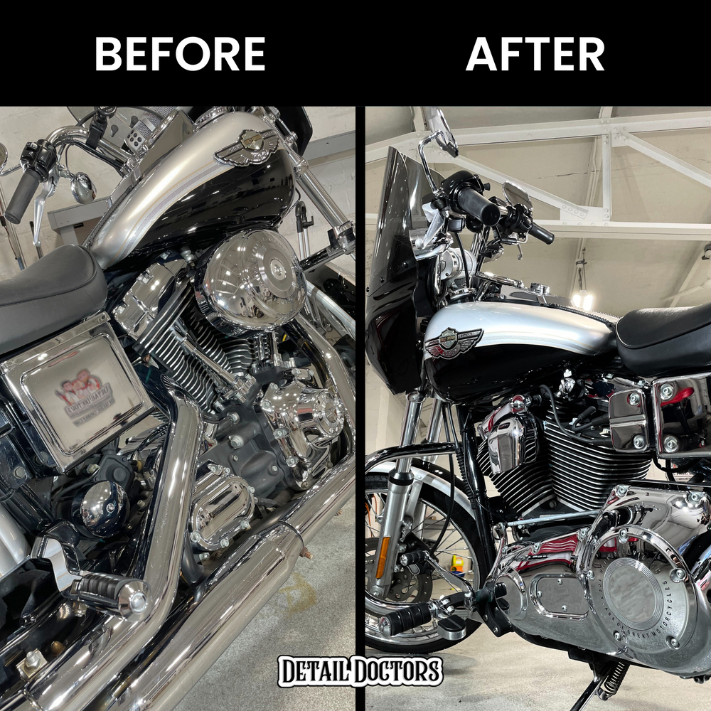 Ultimate Bike Detail:Steam-Cleaned, Hand-Polished, and Waxed