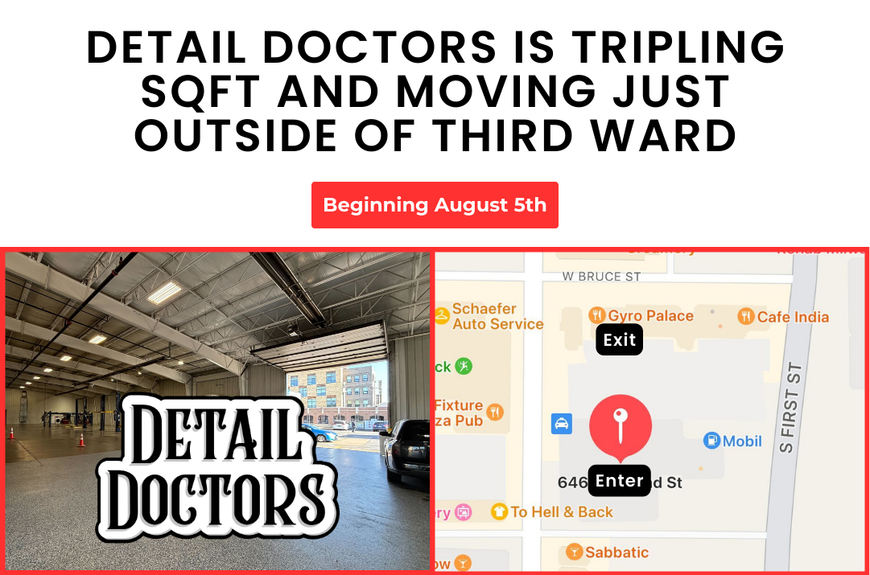 Detail Doctors has Moved to a New Location! (August 5th, 2024)