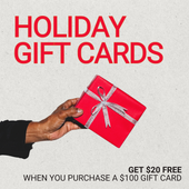 $100 Holiday Gift Card (Purchase this to get $20 Free)