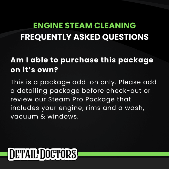 Engine Steam Clean (Service Upgrade) Detail Doctor's