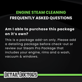 Engine Steam Clean (Service Upgrade) Detail Doctor's