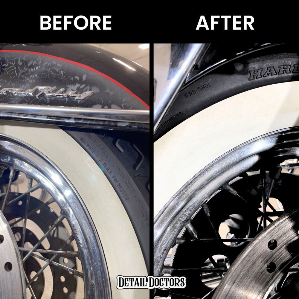How To Professionally Detail Your Harley Davidson, Cleaning WhiteWall Tires
